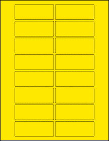 Sheet of 3.0625" x 1.1875" True Yellow labels