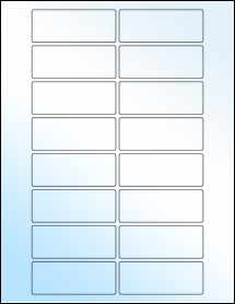 Sheet of 3.0625" x 1.1875" White Gloss Laser labels