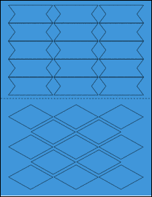 Sheet of 2.5" x 1" True Blue labels