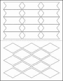 Sheet of 2.5" x 1" Removable White Matte labels