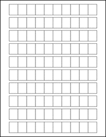 Sheet of 0.71" x 0.87" 100% Recycled White labels