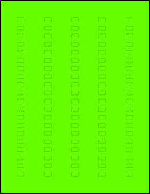 Sheet of 0.4" x 0.225" Fluorescent Green labels