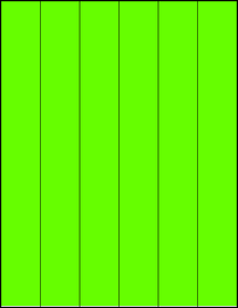 Sheet of 1.41666" x 11" Fluorescent Green labels
