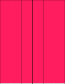Sheet of 1.41666" x 11" Fluorescent Pink labels
