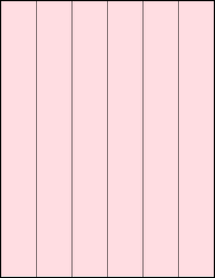 Sheet of 1.41666" x 11" Pastel Pink labels