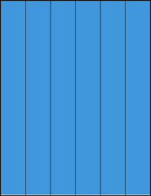 Sheet of 1.41666" x 11" True Blue labels