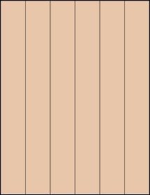 Sheet of 1.41666" x 11" Light Tan labels