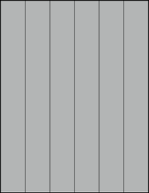 Sheet of 1.41666" x 11" True Gray labels