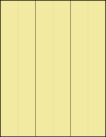 Sheet of 1.41666" x 11" Pastel Yellow labels