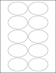 Sheet of 3" x 2"  labels
