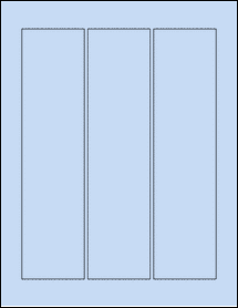Sheet of 2.25" x 9" Pastel Blue labels