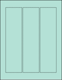 Sheet of 2.25" x 9" Pastel Green labels