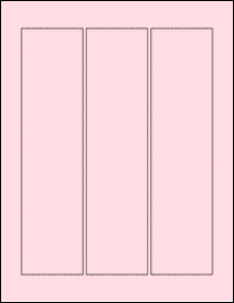 Sheet of 2.25" x 9" Pastel Pink labels