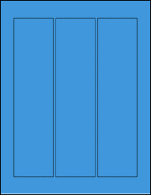 Sheet of 2.25" x 9" True Blue labels
