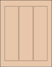 Sheet of 2.25" x 9" Light Tan labels