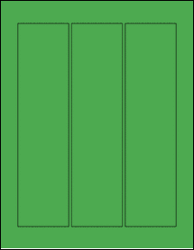 Sheet of 2.25" x 9" True Green labels
