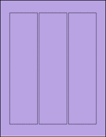 Sheet of 2.25" x 9" True Purple labels