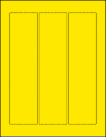 Sheet of 2.25" x 9" True Yellow labels