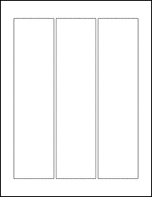 Sheet of 2.25" x 9" Aggressive White Matte labels