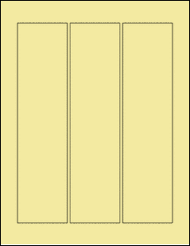 Sheet of 2.25" x 9" Pastel Yellow labels