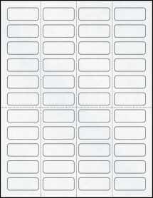 Sheet of 1.75" x 0.7" Clear Matte Inkjet labels