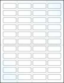 Sheet of 1.75" x 0.7" Clear Gloss Laser labels