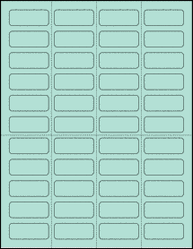 Sheet of 1.75" x 0.7" Pastel Green labels