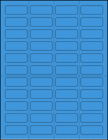Sheet of 1.75" x 0.7" True Blue labels