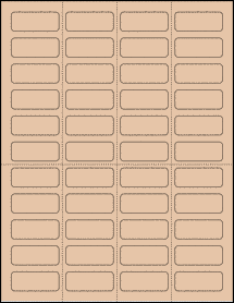 Sheet of 1.75" x 0.7" Light Tan labels