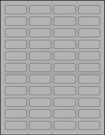 Sheet of 1.75" x 0.7" True Gray labels