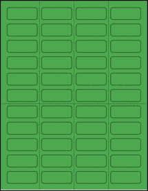Sheet of 1.75" x 0.7" True Green labels
