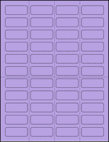 Sheet of 1.75" x 0.7" True Purple labels