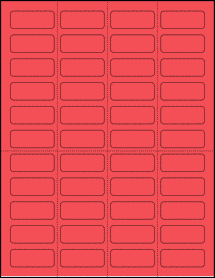 Sheet of 1.75" x 0.7" True Red labels