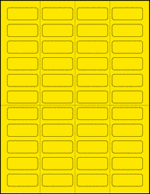 Sheet of 1.75" x 0.7" True Yellow labels