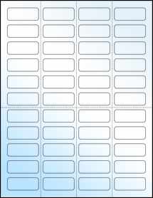 Sheet of 1.75" x 0.7" White Gloss Laser labels