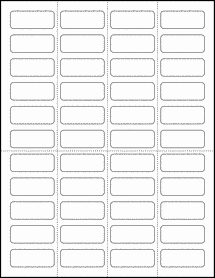 Sheet of 1.75" x 0.7" Aggressive White Matte labels