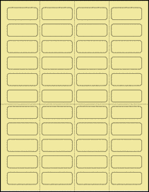 Sheet of 1.75" x 0.7" Pastel Yellow labels