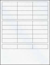 Sheet of 2.625" x 0.75" Clear Matte Laser labels