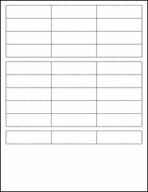 Sheet of 2.625" x 0.75" 100% Recycled White labels