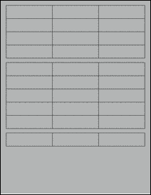 Sheet of 2.625" x 0.75" True Gray labels