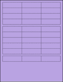 Sheet of 2.625" x 0.75" True Purple labels