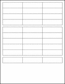 Sheet of 2.625" x 0.75" Aggressive White Matte labels