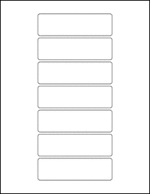 Sheet of 4.25" x 1.25"  labels