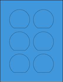Sheet of 2.75" x 2.5" True Blue labels