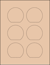 Sheet of 2.75" x 2.5" Light Tan labels