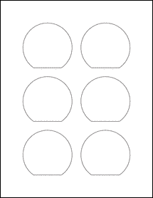 Sheet of 2.75" x 2.5" Aggressive White Matte labels