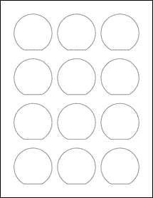 Sheet of 2.125" x 2"  labels