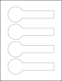 Sheet of 6.375" x 2.125"  labels
