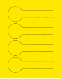 Sheet of 6.375" x 2.125" True Yellow labels