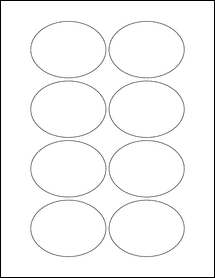 Sheet of 3" x 2.25"  labels